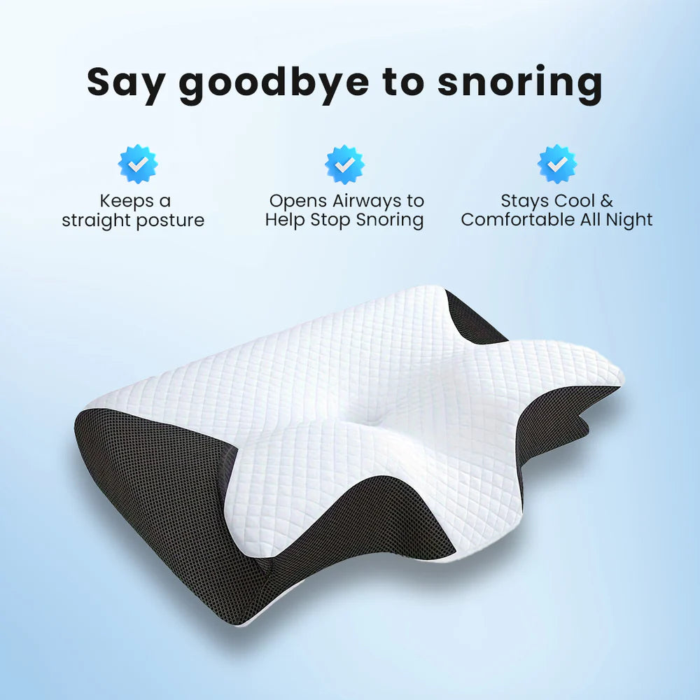 The Pillow That Silences Snoring - By Fixing Your Sleep Posture | Father's Day 60% OFF