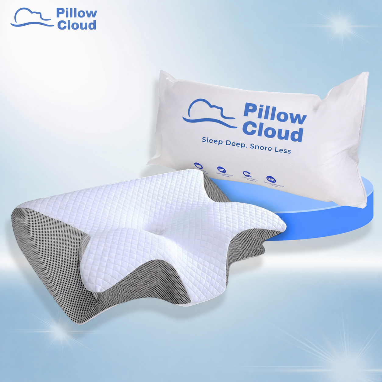 The Pillow That Silences Snoring - By Fixing Your Sleep Posture | Father's Day 60% OFF