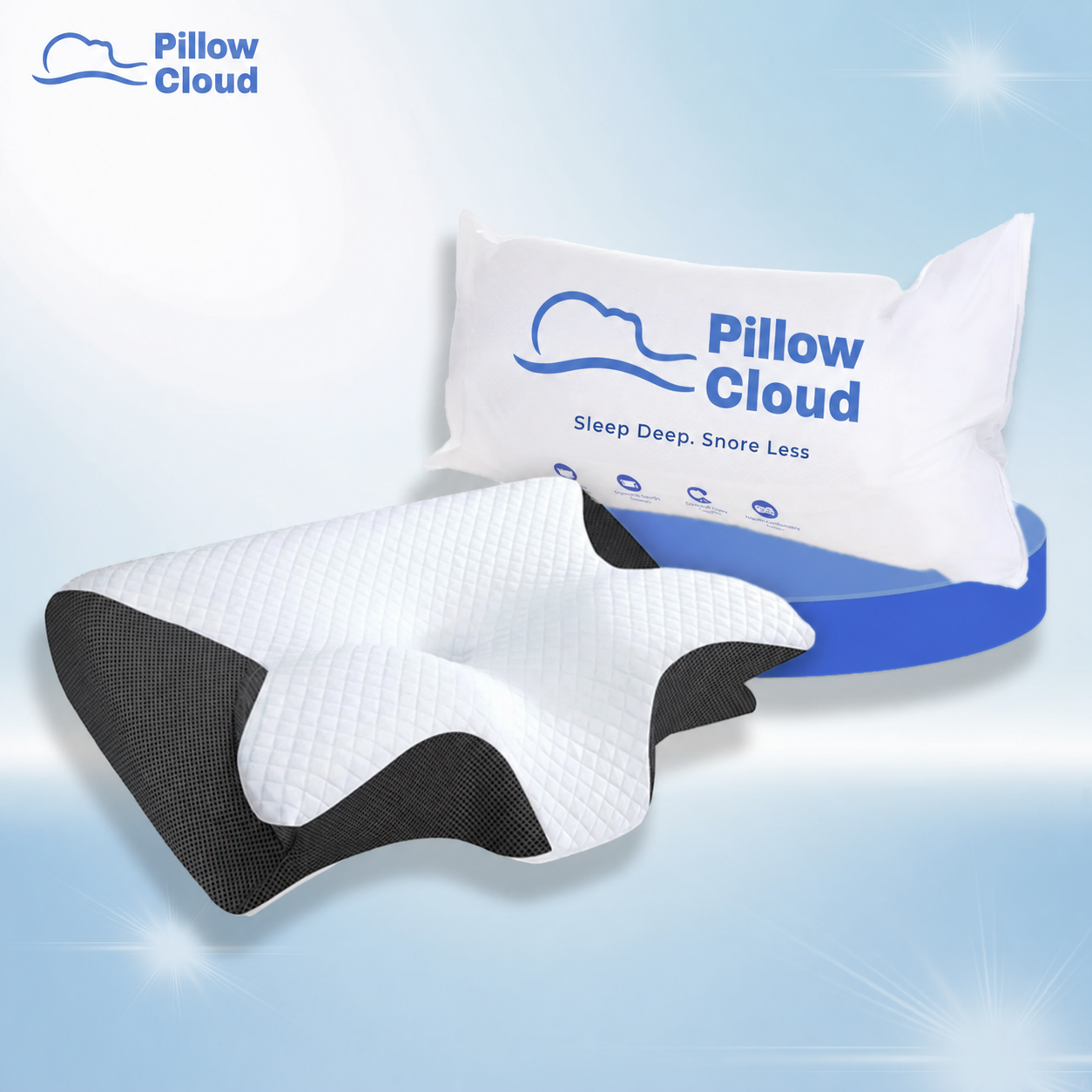 The Pillow That Silences Snoring - By Fixing Your Sleep Posture | Father's Day 60% OFF
