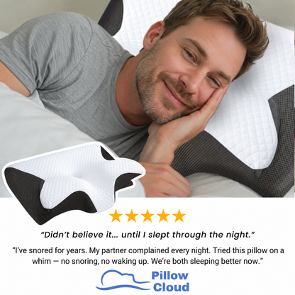 The Pillow That Silences Snoring - By Fixing Your Sleep Posture | Father's Day 60% OFF