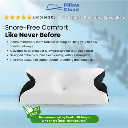 The Pillow That Silences Snoring - By Fixing Your Sleep Posture | Father's Day 60% OFF