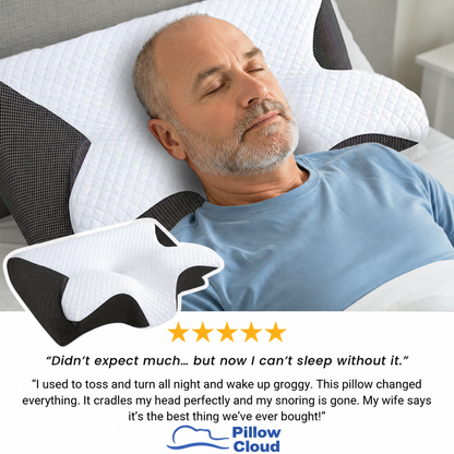 The Pillow That Silences Snoring - By Fixing Your Sleep Posture | Father's Day 60% OFF