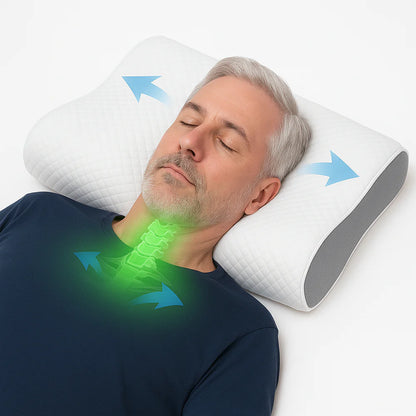 The Pillow That Silences Snoring - By Fixing Your Sleep Posture | Father's Day 60% OFF